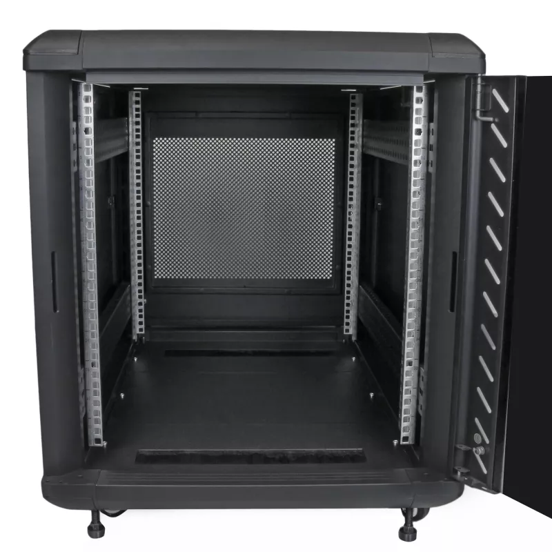 StarTech.com RK1236BKF 12U 19 inch Server Rack Cabinet with Lockable Mesh Doors, Casters, 800 kg Load Capacity, Black