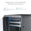 StarTech.com RK1236BKF 12U 19 inch Server Rack Cabinet with Lockable Mesh Doors, Casters, 800 kg Load Capacity, Black