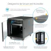 StarTech.com RK1236BKF 12U 19 inch Server Rack Cabinet with Lockable Mesh Doors, Casters, 800 kg Load Capacity, Black
