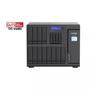 QNAP TVS-h1688X NAS Tower Intel® Xeon® W-1250 32 GB DDR4 0 TB QuTS hero Black