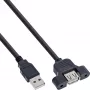 InLine USB 2.0 Adapter Cable Type A male / A female for slot bracket, 0.6m