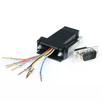 StarTech.com DB9 to RJ45 Modular Adapter - M/F, DB-9, RJ-45, Black