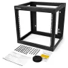 StarTech.com 9U 19 inch Wall Mount Network Rack 17 inch Deep 2 Post Open Frame for Server Room/Data/AV/IT/Communication/Computer Equipment/Patch Panel w/Cage Nuts/Screws Hook/Loop 79kg Capacity~9U 19 inch Wall Mount Network Rack 17 inch Deep 2 Post Open Frame for Server Room/Data/AV/IT/Communication/Computer Equipment/Patch Panel w/Cage Nuts/Screws Hook/Loop 175lb Capacity