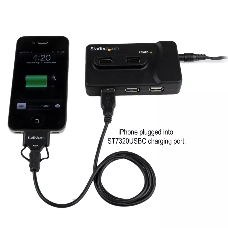 StarTech.com 6 Port USB 3.0 / USB 2.0 Combo Hub with 2A Charging Port – 2x USB 3.0 & 4x USB 2.0