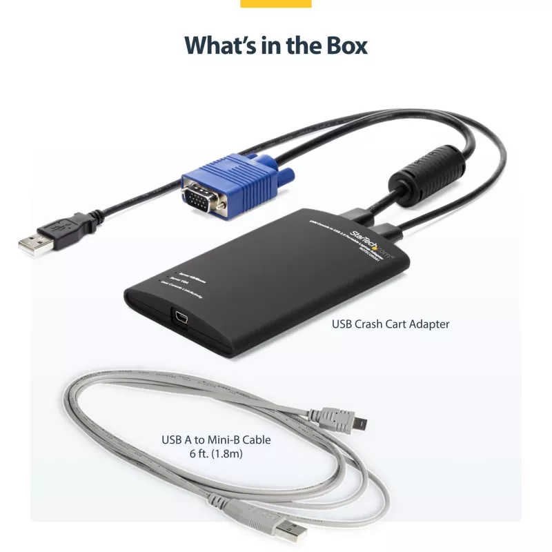 StarTech.com KVM Console to USB 2.0 Portable Laptop Crash Cart Adapter