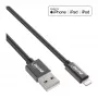 InLine Lightning USB Cable, for iPad, iPhone, iPod, black/alu, 2m MFi-Certified