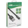 InLine Lightning USB Cable, for iPad, iPhone, iPod, black/alu, 2m MFi-Certified