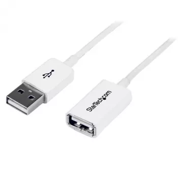 StarTech.com 1m White USB 2.0 Extension Cable A to A - M/F, 1 m, USB A, USB A, USB 2.0, 0.48 Gbit/s, White