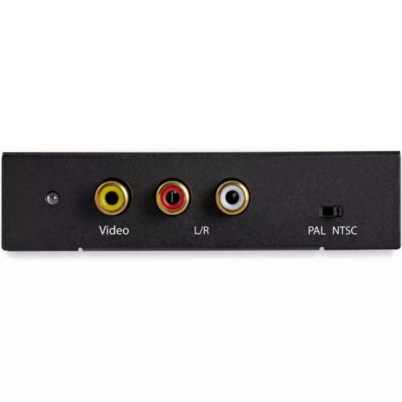 StarTech.com HDMI to RCA Converter Box with Audio, Active video converter, Black, REACH, FCC, 1920 x 1080 pixels, 640 x 480,800 x 600,1920 x 1080, 480p, 576p, 720p, 1080p