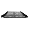 StarTech.com 1U Server Rack Shelf - Universal Vented Rack Mount Cantilever Tray for 19 inch Network Equipment Rack & Cabinet - Durable Design - Weight Capacity 55lb/25kg - 20 inch Deep Shelf, Black