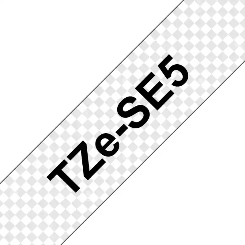 Label-making tape Brother TZE-SE5 — 24 mm x 8 m, black on white