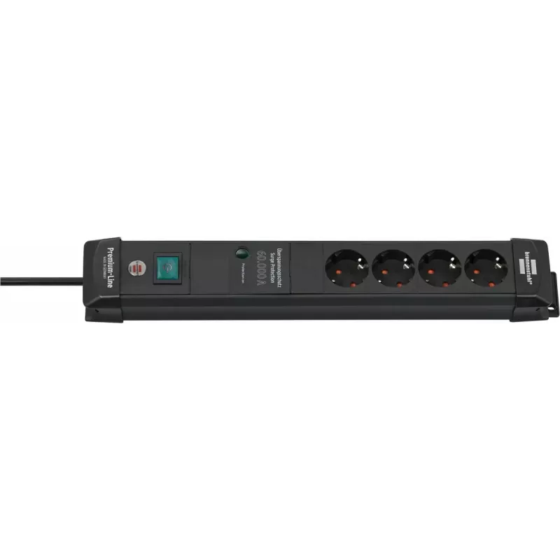 Power Extension Brennenstuhl 1951140300 1.8m 4 AC Outlets Indoor Black
