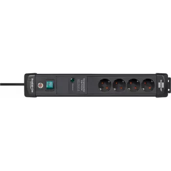 Power Extension Brennenstuhl 1951140300 1.8m 4 AC Outlets Indoor Black