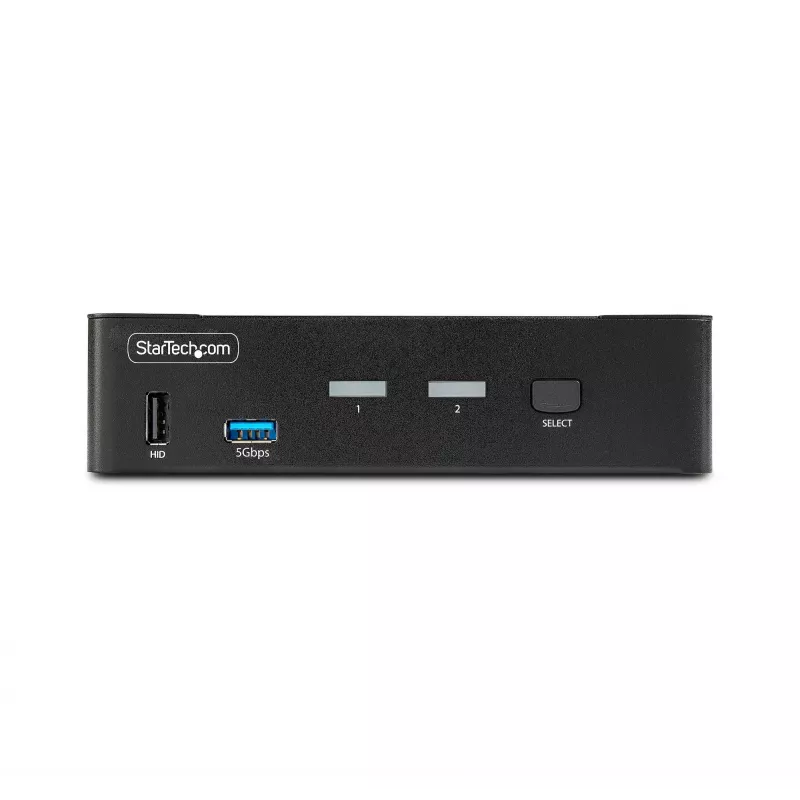 StarTech.com 2-Port DisplayPort KVM Switch, 8K 60Hz / 4K 144Hz, Single Display, DP 1.4, 2x USB 3.0 Ports, 4x USB 2.0 HID Ports, Push-Button & Hotkey Switching, TAA Compliant - OS Independent, Metal Housing