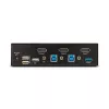 StarTech.com 2-Port DisplayPort KVM Switch, 8K 60Hz / 4K 144Hz, Single Display, DP 1.4, 2x USB 3.0 Ports, 4x USB 2.0 HID Ports, Push-Button & Hotkey Switching, TAA Compliant - OS Independent, Metal Housing