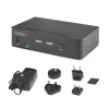 StarTech.com 2-Port DisplayPort KVM Switch, 8K 60Hz / 4K 144Hz, Single Display, DP 1.4, 2x USB 3.0 Ports, 4x USB 2.0 HID Ports, Push-Button & Hotkey Switching, TAA Compliant - OS Independent, Metal Housing