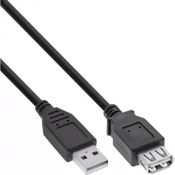 USB 2.0 Extension Cable Type A male/female InLine 34650B 0.5m black