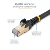 StarTech.com 5m CAT6a Ethernet Cable - 10 Gigabit Shielded Snagless RJ45 100W PoE Patch Cord - 10GbE STP Network Cable w/Strain Relief - Black Individually Tested/Wiring is UL Certified/TIA