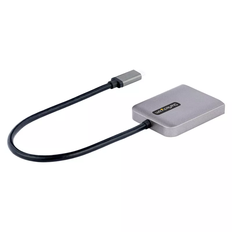 StarTech.com USB-C to Dual Displayport 1.4 Adapter, USB Type-C Multi-Monitor MST Hub, Dual 5K 60Hz DP Laptop Display Extender / Splitter, HDR, Extra-Long Built-In Cable - Windows Only
