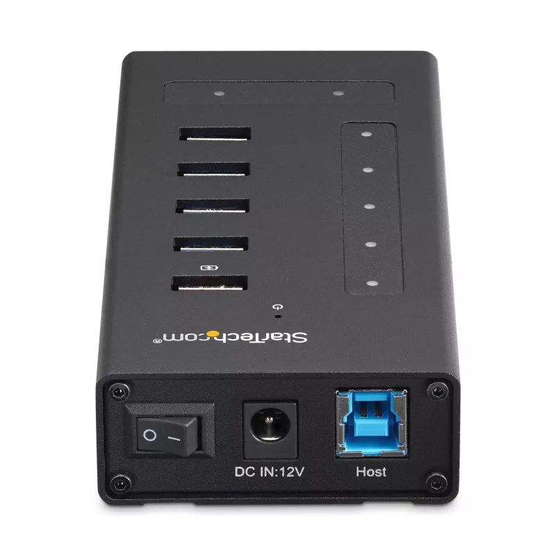 StarTech.com 7 Port USB C Hub - USB Type-C to 2x USB-C/5x USB-A - Commercial Metal USB 3.0 Hub - SuperSpeed USB 3.2 Gen 1 (5Gbps) - Self Powered - BC 1.2 Fast Charge - Mountable/Rugged