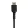 StarTech.com 6 inch (15cm) Durable Black USB-A to Lightning Cable - Heavy Duty Rugged Aramid Fiber USB Type A to Lightning Charger/Sync Power Cord - Apple MFi Certified iPad/iPhone 12