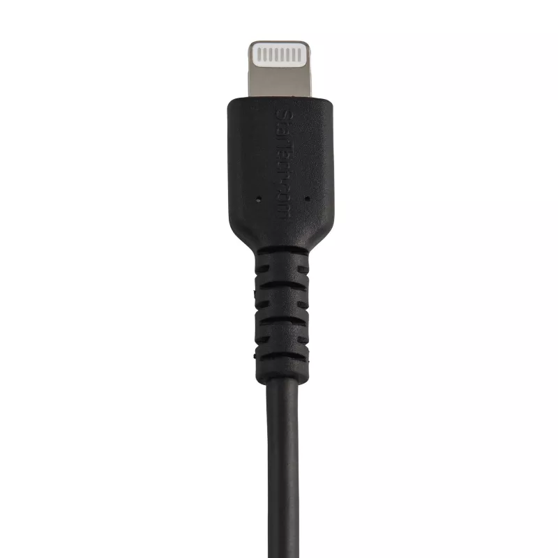 StarTech.com 6 inch (15cm) Durable Black USB-A to Lightning Cable - Heavy Duty Rugged Aramid Fiber USB Type A to Lightning Charger/Sync Power Cord - Apple MFi Certified iPad/iPhone 12