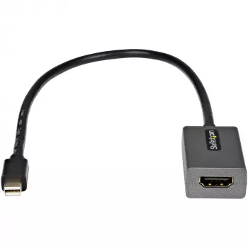 StarTech.com Mini DisplayPort to HDMI Adapter - mDP to HDMI Adapter Dongle - 1080p - Mini DisplayPort 1.2 to HDMI Monitor/Display - Mini DP to HDMI Video Converter - 12 inch Long Attached Cable - Upgraded Version of MDP2HDMI