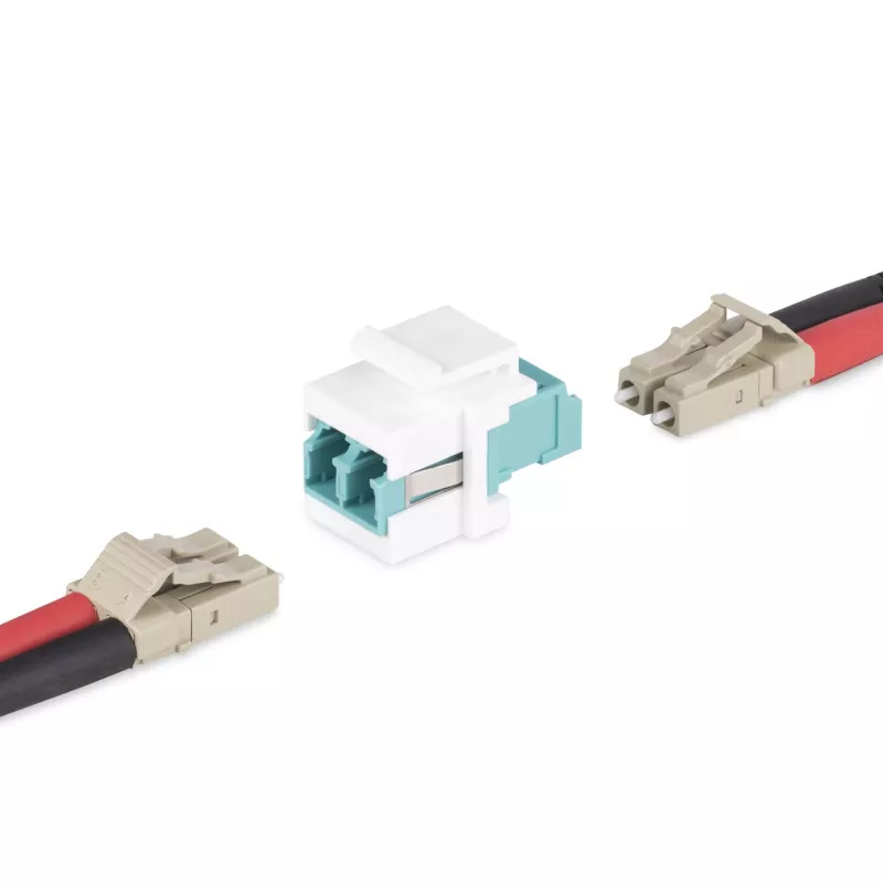 StarTech.com LC to LC Coupler, LC Fiber Coupler, LC/UPC Keystone Jack, Duplex Fiber Optic LC Keystone Coupler for Patch Panel
