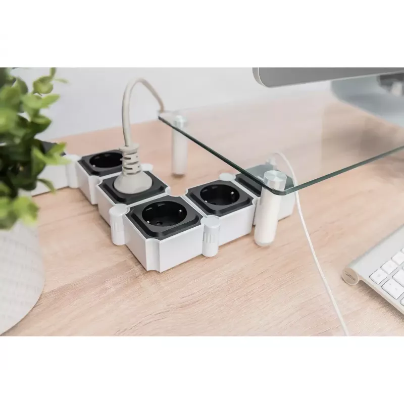 Power Strip Digitus Flexible 4-way with 2 USB Ports & Switch