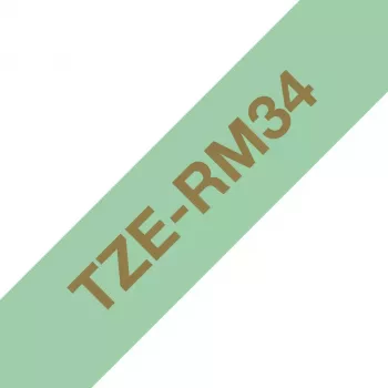 Brother TZE-RM34 label-making tape Gold on mint colour