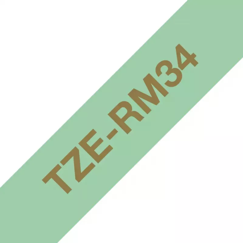 Brother TZE-RM34 label-making tape Gold on mint colour