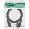 InLine power cable, CEE 7/7 angled / 3pin IEC C13 male, 1m, 1 m, CEE7/7, C13 coupler