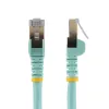 StarTech.com 0.50m CAT6a Ethernet Cable - 10 Gigabit Shielded Snagless RJ45 100W PoE Patch Cord - 10GbE STP Network Cable w/Strain Relief - Aqua Individually Tested/Wiring is UL Certified/TIA