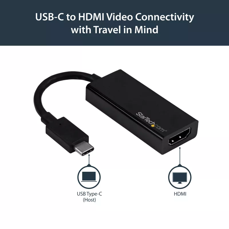StarTech.com USB-C to HDMI Adapter - 4K 60Hz, USB Type-C, HDMI output, 3840 x 2160 pixels