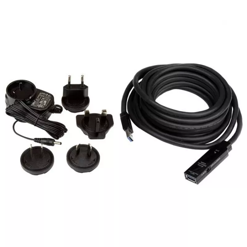 StarTech.com 5m USB 3.0 Active Extension Cable - M/F, 5 m, USB A, USB A, USB 3.2 Gen 1 (3.1 Gen 1), Black