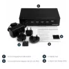 StarTech.com 4 Port DisplayPort KVM Switch - 4K 60Hz - Single Display - Dual Port UHD DP 1.2 USB KVM Switch with Integrated USB 2.0 Hub & Audio - Dell, HP, Apple, Lenovo - TAA Compliant