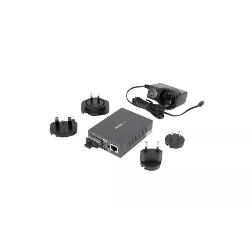 StarTech.com Multimode (MM) SC Fiber Media Converter for 10/100/1000 Network - 550m Range - Gigabit Ethernet - 850nm - Full Duplex