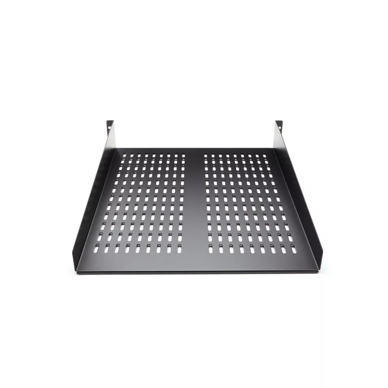 StarTech.com 2U Server Rack Shelf - Universal Vented Rack Mount Cantilever Tray for 19 inch Network Equipment Rack & Cabinet - Heavy Duty Steel – Weight Capacity 50lb/23kg - 22 inch Deep Shelf, Black