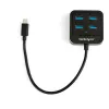 StarTech.com 4-Port USB C Hub - USB-C to 4x USB-A Ports - SuperSpeed 10Gbps USB 3.2 Gen 2 Type-C Hub - USB Bus Powered - Portable/Compact USB-C to USB Adapter Hub for Laptop - Aluminum