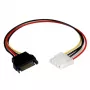 StarTech.com 12in SATA to LP4 Power Cable Adapter - F/M, SATA 15-pin, Molex (4-pin), 0.3048 m, Male, Female, Straight