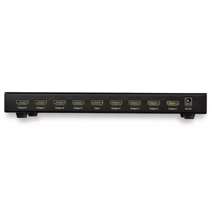 StarTech.com 8-Port 4K 60Hz HDMI Splitter, HDMI, 8x HDMI, 3840 x 2160 pixels, Black, 4K Ultra HD, 60 Hz