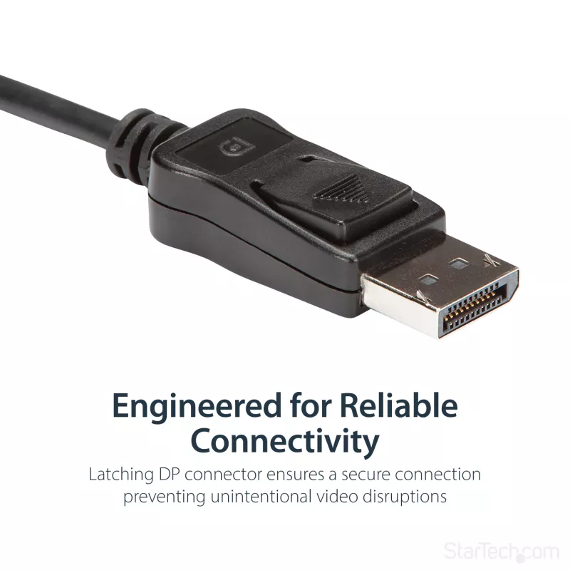 StarTech.com DisplayPort to DVI Dual Link Active Adapter - DisplayPort to DVI-D Adapter Video Converter 2560x1600 60Hz - DP 1.2 to DVI Monitor - USB Powered - Latching DP Connector