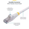 StarTech.com 2m White CAT8 Ethernet Cable, Snagless RJ45, 25G/40G, 2000MHz, 100W PoE++, S/FTP, 26AWG Pure Bare Copper Wire, LSZH, Shielded Network Patch Cord w/Strain Reliefs, Individually Tested