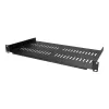 StarTech.com 1U Server Rack Shelf - Universal Vented Rack Mount Cantilever Tray for 19 inch Network Equipment Rack & Cabinet - Heavy Duty Steel - Weight Capacity 44lb/20kg - 10 inch Deep Shelf, Black
