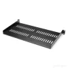 StarTech.com 1U Server Rack Shelf - Universal Vented Rack Mount Cantilever Tray for 19 inch Network Equipment Rack & Cabinet - Heavy Duty Steel - Weight Capacity 44lb/20kg - 10 inch Deep Shelf, Black