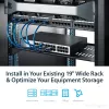 StarTech.com 1U Server Rack Shelf - Universal Vented Rack Mount Cantilever Tray for 19 inch Network Equipment Rack & Cabinet - Heavy Duty Steel - Weight Capacity 44lb/20kg - 10 inch Deep Shelf, Black