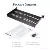 StarTech.com 1U Server Rack Shelf - Universal Vented Rack Mount Cantilever Tray for 19 inch Network Equipment Rack & Cabinet - Heavy Duty Steel - Weight Capacity 44lb/20kg - 10 inch Deep Shelf, Black