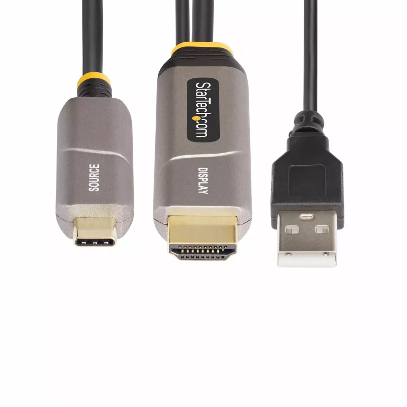 StarTech.com 30ft (9.15m) USB-C to HDMI 2.0 Active Optical Cable (AOC), 4K 60Hz, CL3 Rated, Unidirectional USB Type-C to HDMI Adapter Cable
