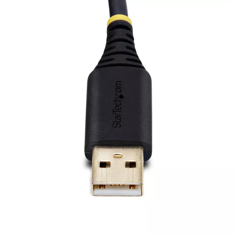 StarTech.com 6.6ft (2m) USB to Null Modem Serial Adapter Cable, COM Retention, FTDI, USB-A to DB9 RS232, Interchangeable DB9 Screws/Nuts, Windows/macOS/Linux