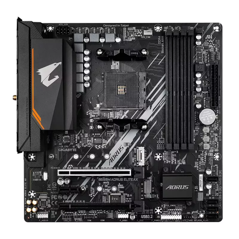 Motherboard GIGABYTE B550M AORUS ELITE AX, AMD B550, Socket AM4, Micro ATX